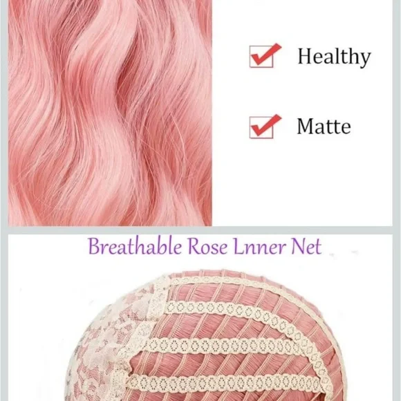 Wavy Pink Hair Wig - Picture 5 of 5